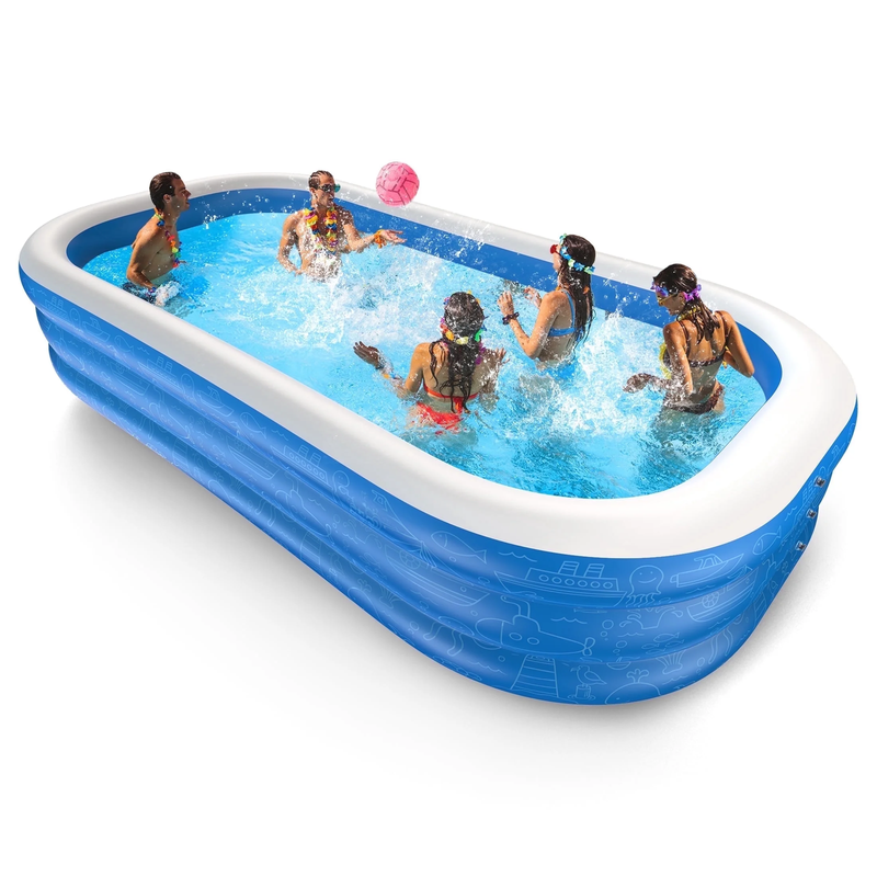 120x72x20 Inflatable Swimming Pool Large Family Kiddie Outdoor Pool8