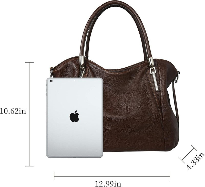 Women Leather Shoulder Tote Handbag Top Handle Satchel Hobo Crossbody Bag3