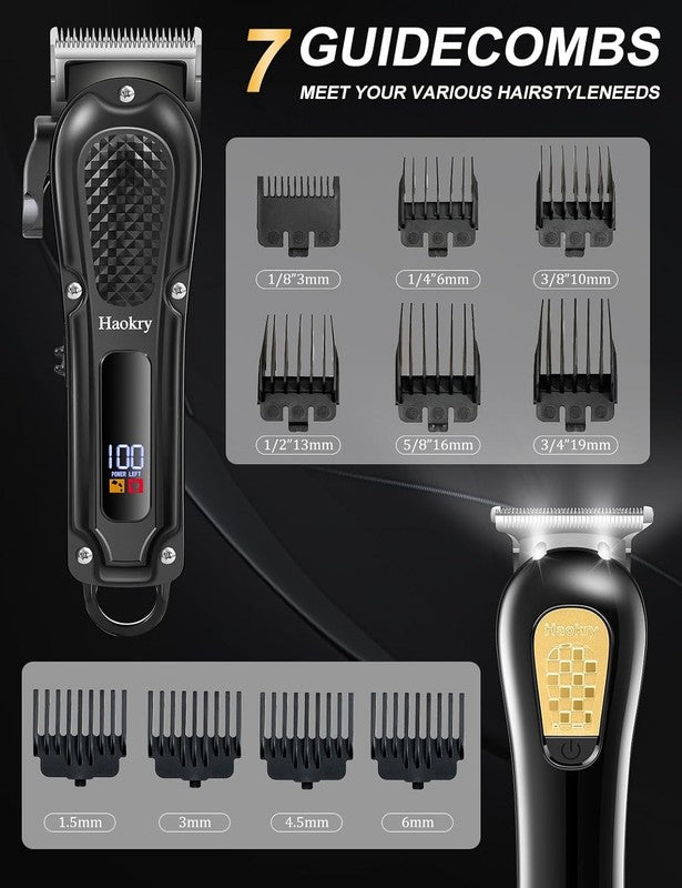 Professional Hair Clippers & Trimmer for Men | Cordless Barber Grooming Kit6