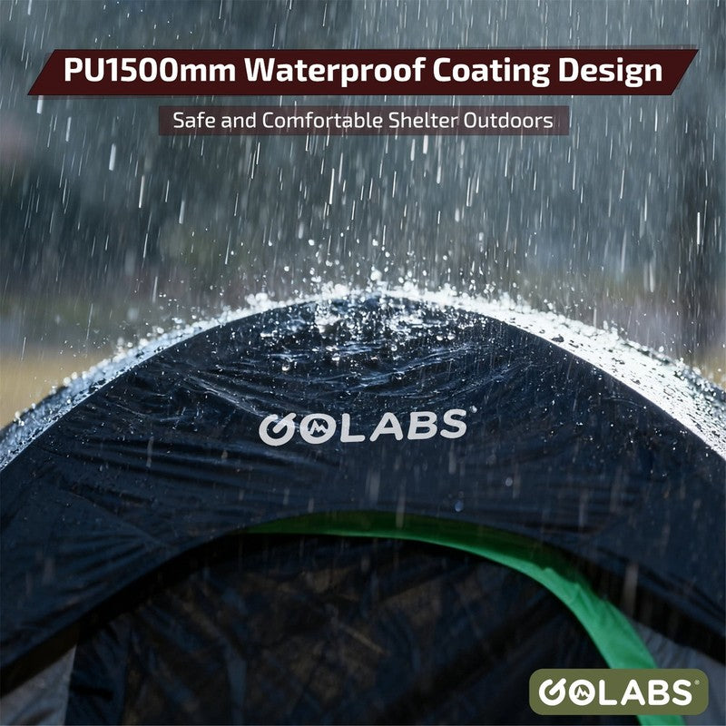 Golabs CT1 2 Person Dome Tent for 2 Adults, Easy Setup Waterproof Lightweight Al2