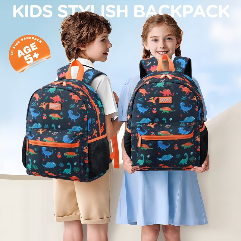 Kids Backpack for Boys, Dinosaur Waterproof Toddler Bookbag for Kids School Back6