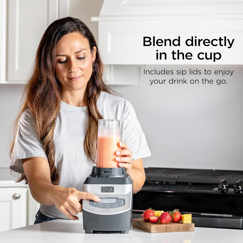 Ninja BL660 Blender 1100W Smoothie Food Processor 72oz Pitcher Set Gray2
