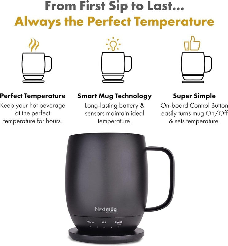 Nextmug   Temperature Controlled, Self Heating Coffee Mug (Black   14 Oz.)1