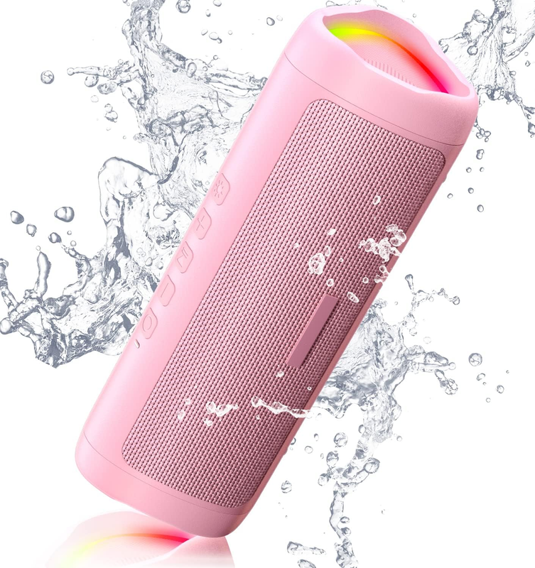 Bluetooth Speaker 20W HD Sound Portable Waterproof Outdoor Speaker Pink9
