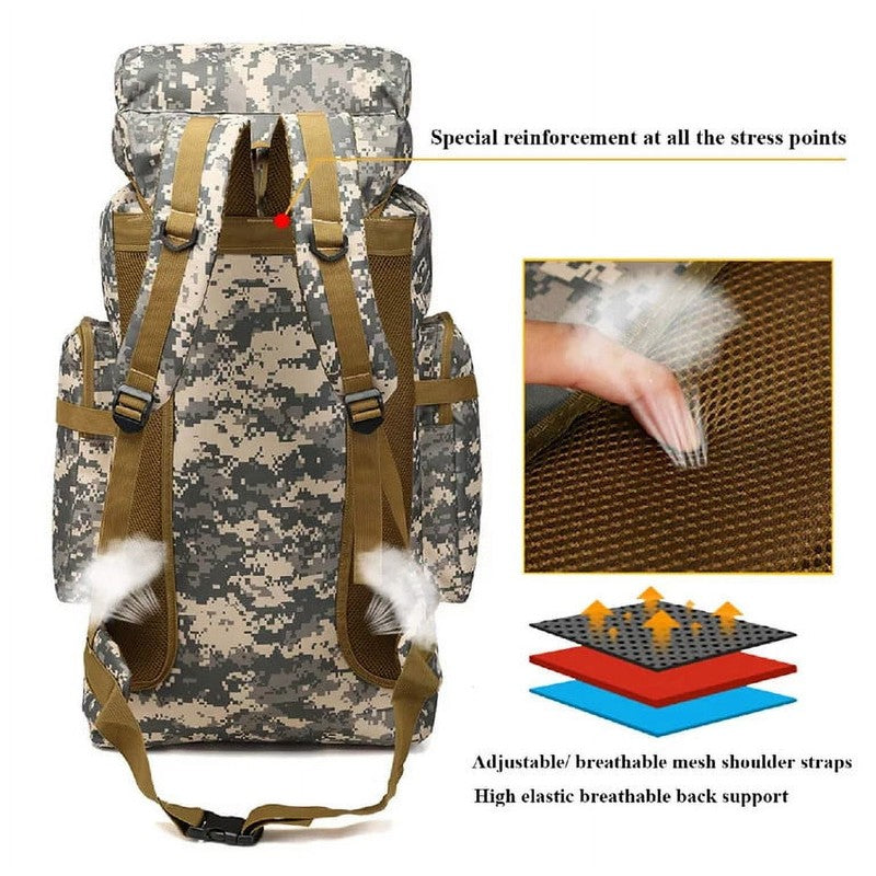 100L Waterproof Hiking Camping Backpack Heavy Duty Durable Outdoor Travel Bag5