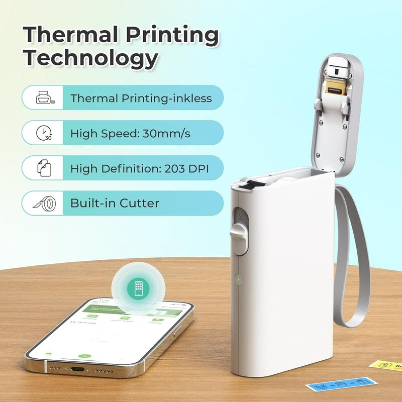 Label Maker Machine with Tape, P21 Bluetooth Label Printer, Wireless Mini Label 4