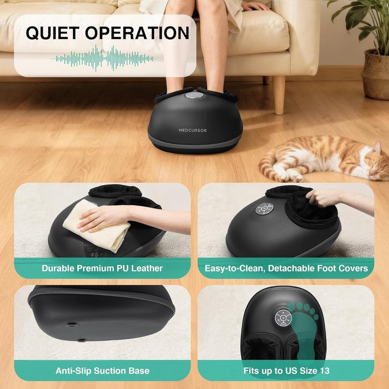 Shiatsu Foot Massager w/ Heat APP Remote Deep Kneading Compression4