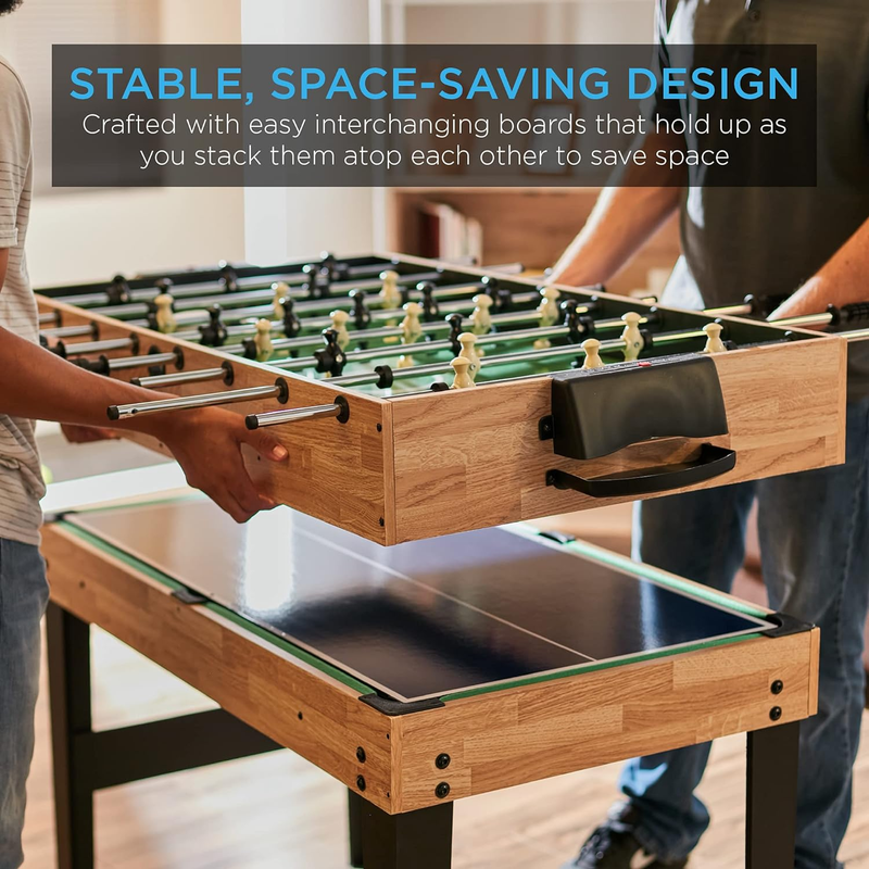 2X4Ft 10 In 1 Combo Game Table Set for Home, Game Room, Friends & Family W/Hocke4