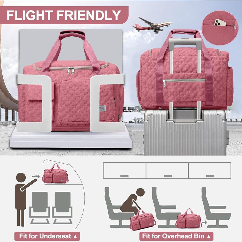 Gym Bag for Women Mens Travel Duffle Bags with Shoe Compartment Carry on Waterpr3