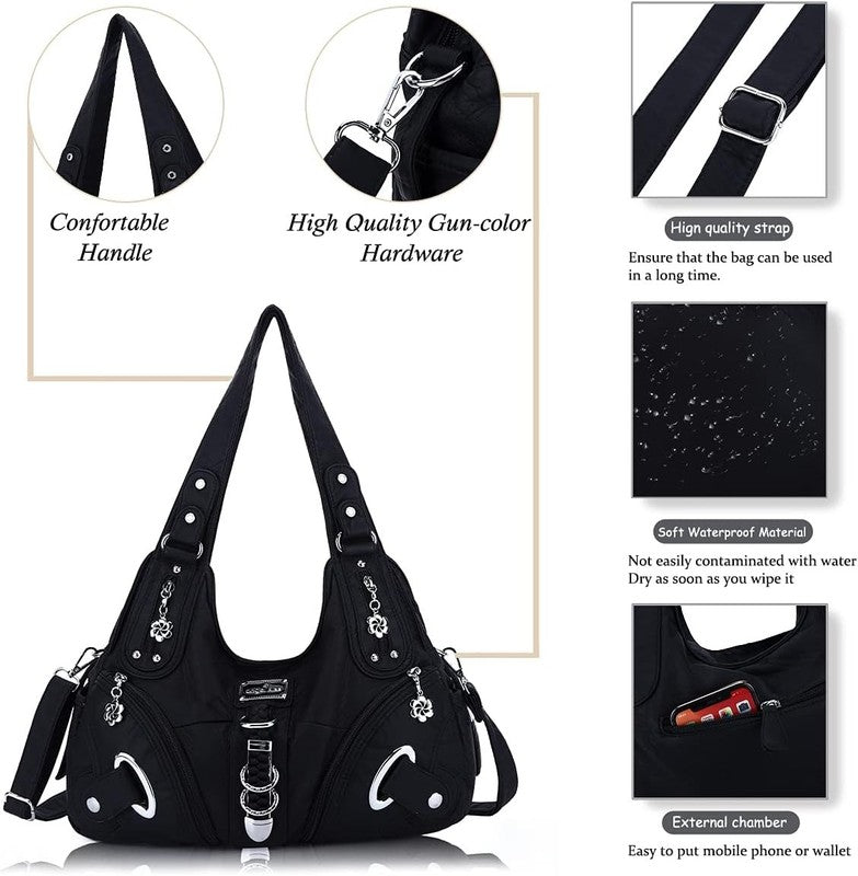 Angelkiss Women’s Large Hobo Satchel Shoulder Handbag Purse4