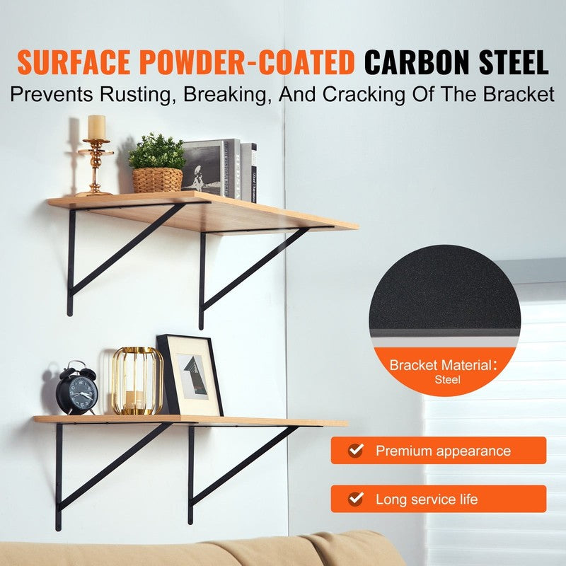 12 X 8 Inch Heavy Duty Shelf Brackets 10 Piece Triangle Floating Shelf Brackets3