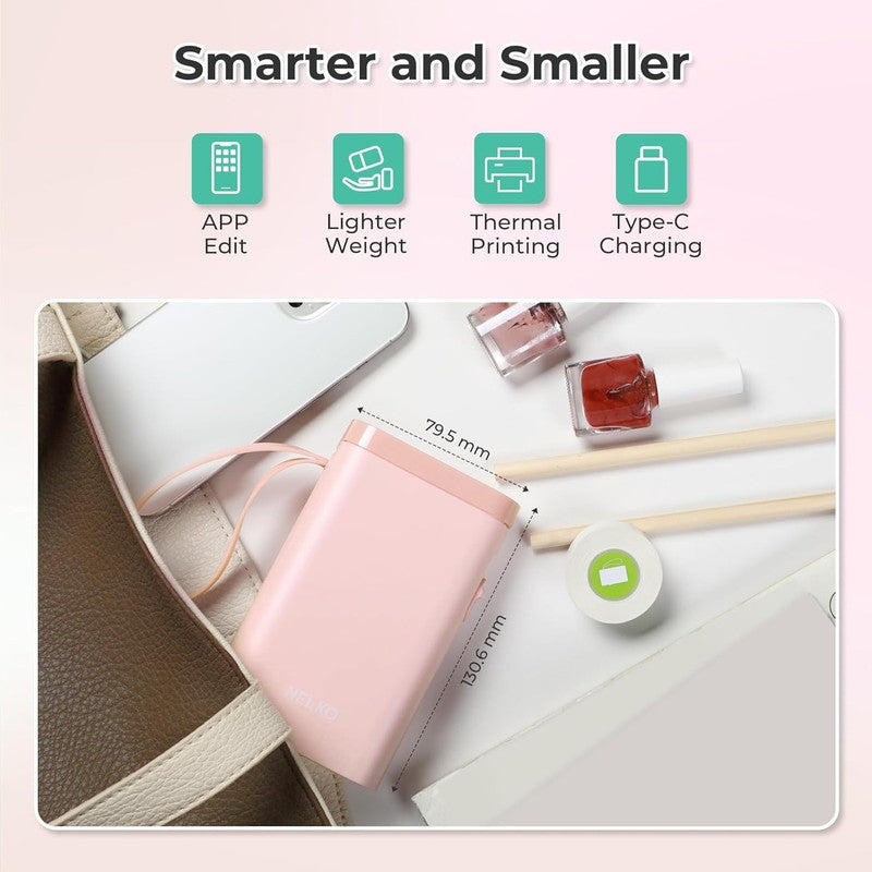 Pink Bluetooth Label Maker   Wireless Mini Printer for Home, Office & School3