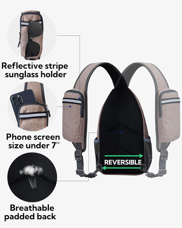 Flaxen Crossbody Sling Backpack Travel Hiking Chest Bag Daypack4