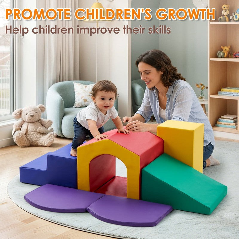 6PCS Soft Climbing Toys for Toddlers – Foam Climb & Crawl Play Set4