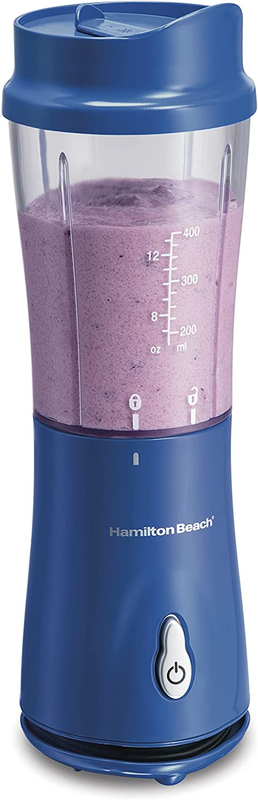 Portable Blender 14Oz BPA Free Cup w/ Lid, Stainless Blades, Blue 51132G8