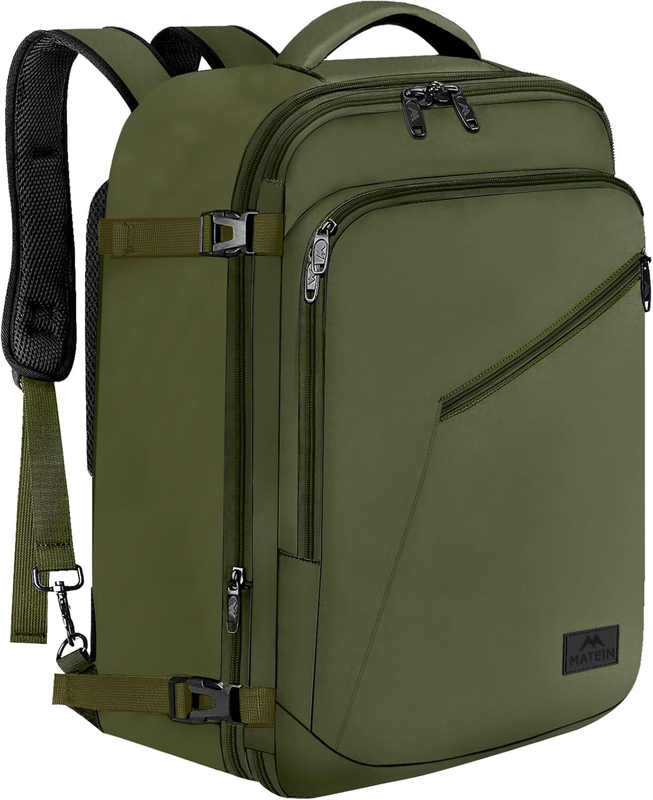Lightweight Carry On Travel Backpack Expandable Trolley Sleeve Green9