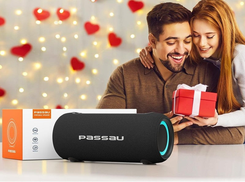 40W Bluetooth Speaker, Deep Bass, IPX5, RGB Lights, All-Day Playtime, Green8
