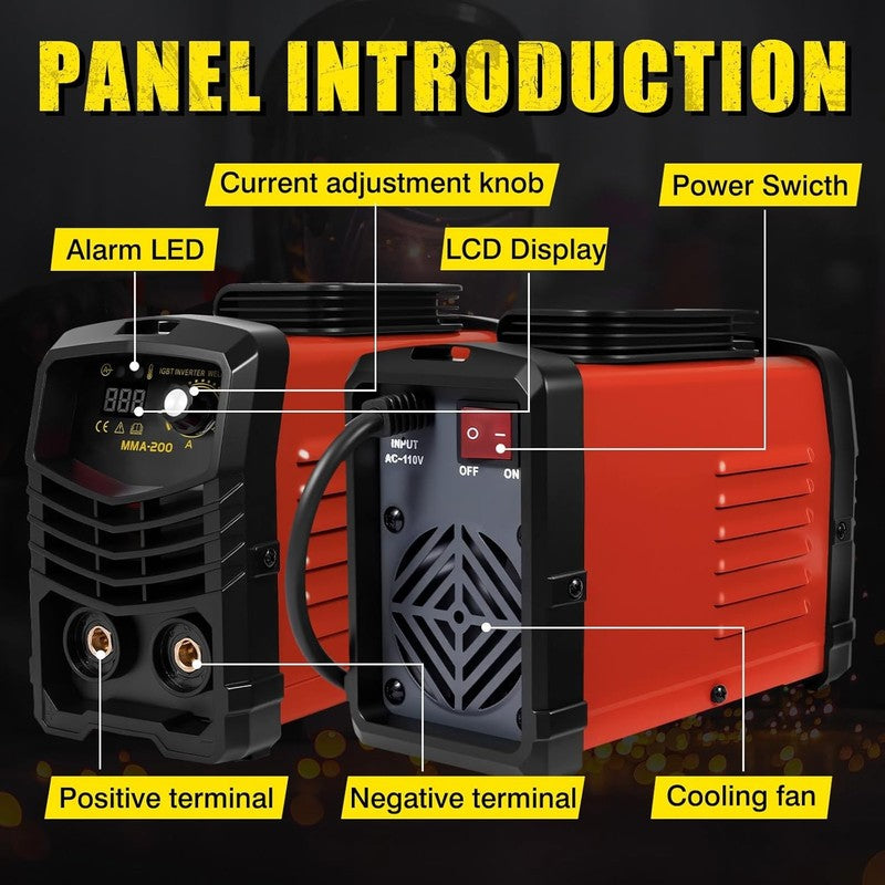 200A Welding Machine with 25 Rods – Clearance! Portable 110V ARC Stick Welder, 14