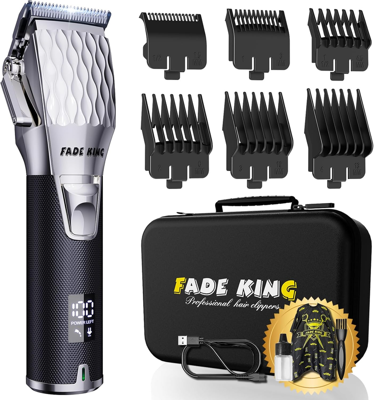 Professional Hair Clippers for Men | Cordless Barber Clippers with LCD & Case8