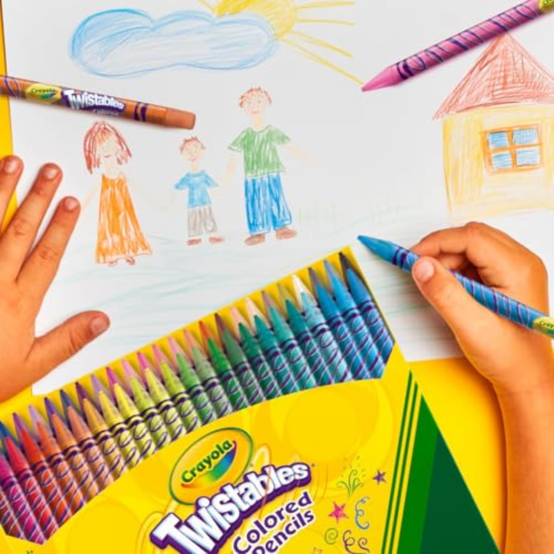 Twistables Colored Pencil Set (50Ct), Stocking Stuffer for Kids & Teens, No Shar4