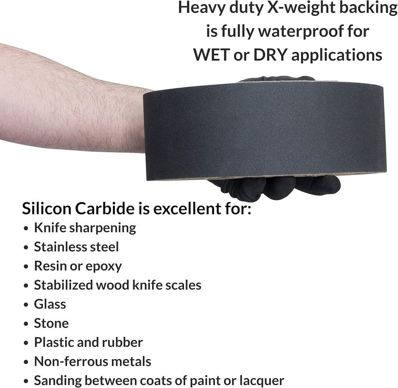 4 X 24 Inch 24 Grit Silicon Carbide Sanding Belts, 3 Pack2
