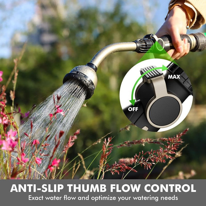 Heavy Duty Metal Watering Wand with 10 Spray Patterns & Thumb Control2