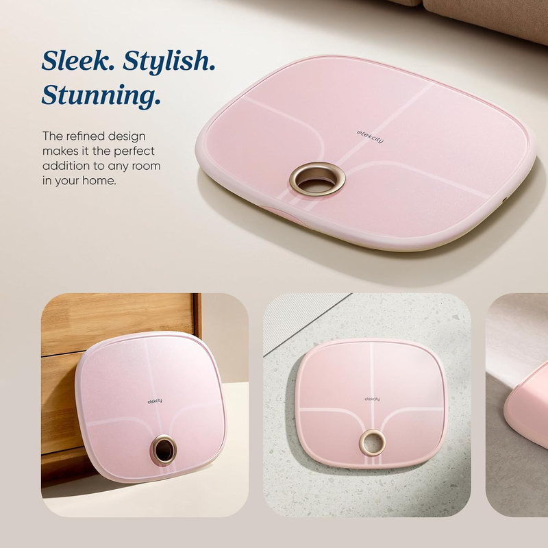 Smart Body Weight Scale BMI Body Fat Muscle Bluetooth 13 Metrics Pink6