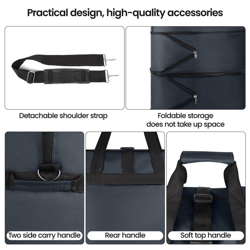 30" Expandable Rolling Duffle Bag Foldable Travel Luggage for Home Storage Movin4