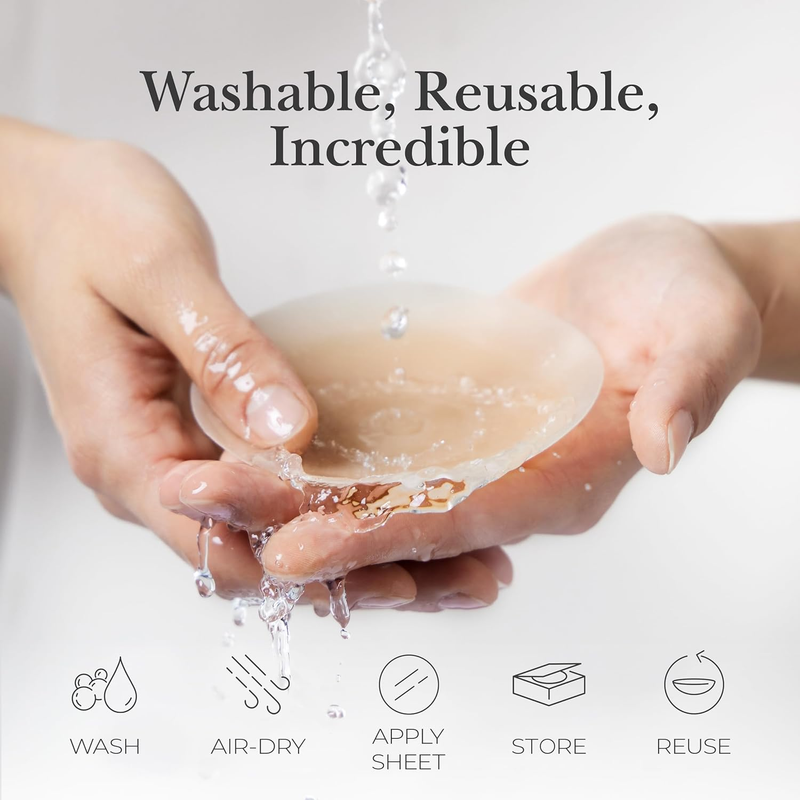 Reusable Silicone Nipple Covers Sticky Pasties with Travel Case Circle Lift5