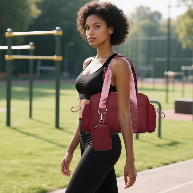 Everyday Mini Gym Bag Women 2.0 Tote Waterproof Travel Duffle Wine Coin Wallet8