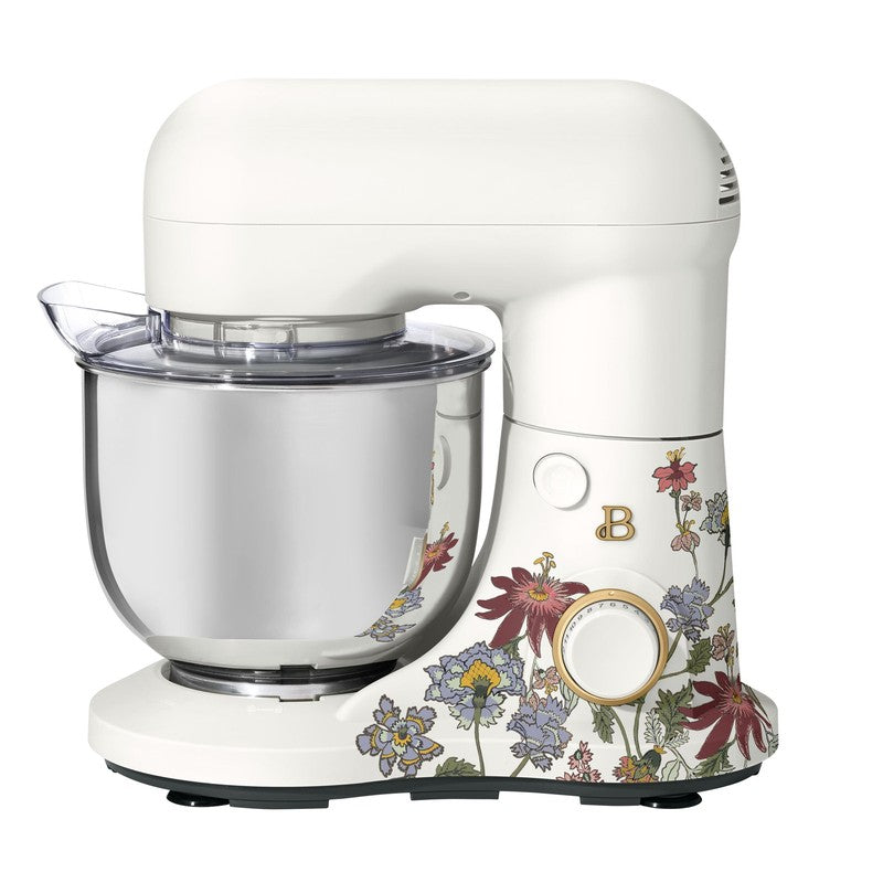 3.5 Qt Stand Mixer Wildflower White Icing w/ Flat Beater Dough Hook & Whisk0