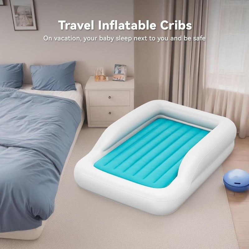 Portable Toddler Travel Bed with Safety Bumpers, Inflatable Kids Air Mattress7