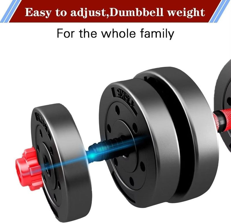 Adjustable Dumbbells Set - 2 in 1 Convertible to Barbell for Home Gym5