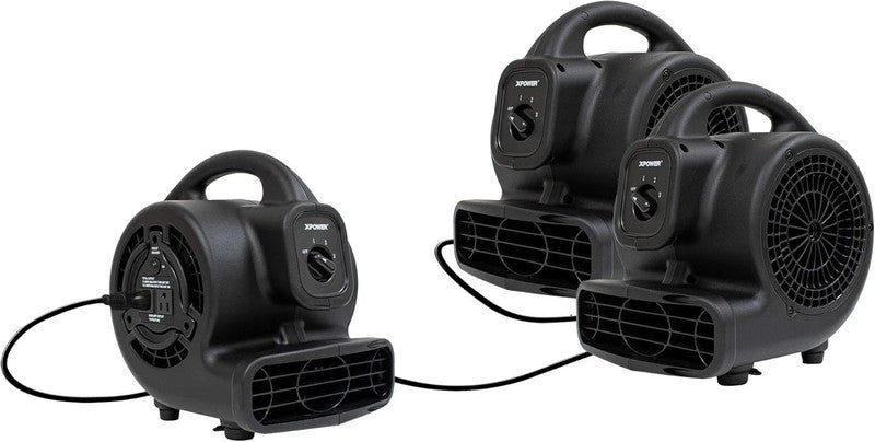 Mini Mighty 138W 600CFM Air Mover Carpet Dryer Floor Fan Black5