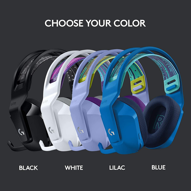 733 Lightspeed Wireless Gaming Headset, Suspension Headband, Lightsync RGB, Blue6