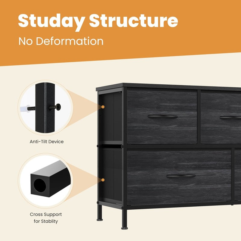 5 Drawers Fabric Dresser for Bedroom, Drawer Organizer Storage Cabinet for Close7