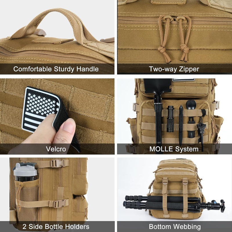 50L Tactical Military Backpack Molle Army Assault Pack  Bag Water Resistant4