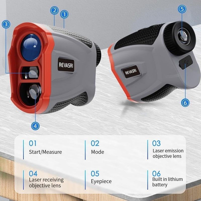 Golf Rangefinder 1000Yds Slope Magnetic Pin Lock Vibration USB C Rechargeable4
