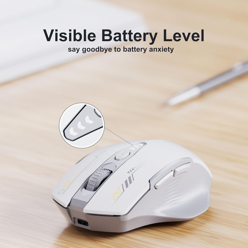Wireless Rechargeable Mouse 2.4GHz Ergonomic 4 DPI Levels2