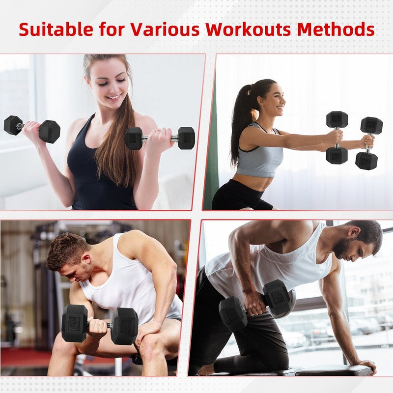 Dumbbell Set, Pairs of 5 Lb, 10 Lb, 15 Lb, and 20 Lb5