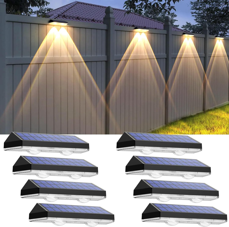 Solar Fence Lights Outdoor - 2700/4000/6000K 3 Mode, Waterproof LED, Fence Light10