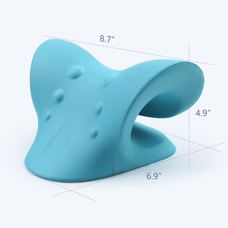 Neck Shoulder Relaxer Cervical Traction Device TMJ Pain Relief Blue6