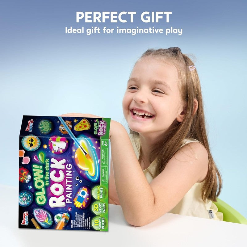 Glow in the Dark Rock Painting Kit for Kids - Arts & Crafts Gift Set5