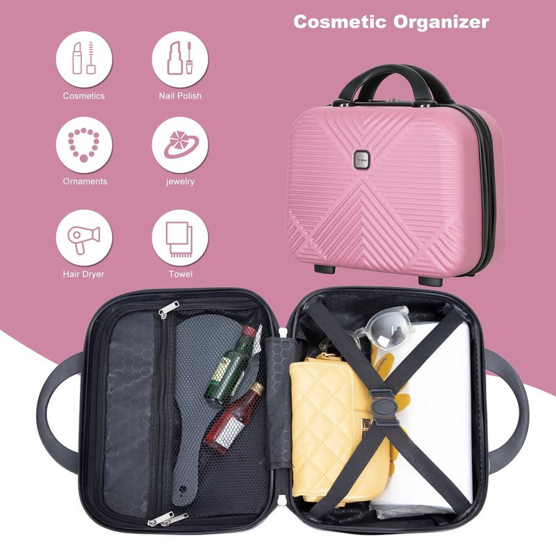 Stylish Pink 2 Piece Hardside Luggage Set with Spinner Wheels, Lightweight5