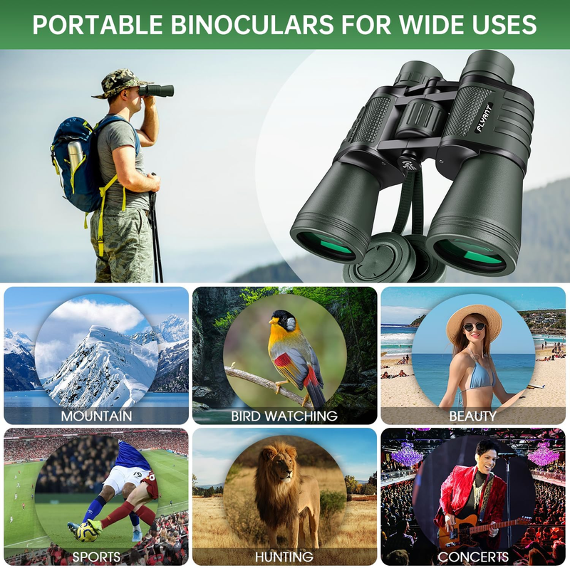 20x50 High Power Binoculars Waterproof Low Light Bird Watching Hunting6