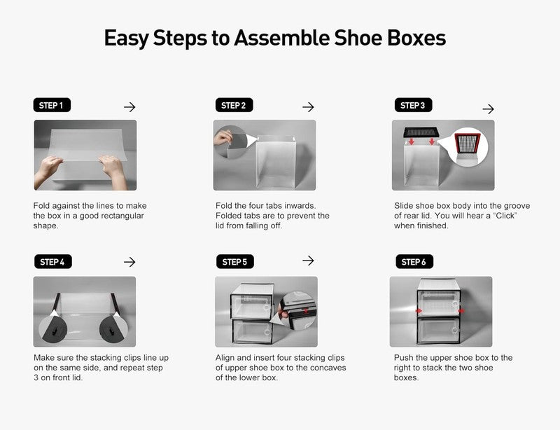 12 Pack X Large Clear Shoe Storage Boxes, Stackable Organizer Bins, Blue6