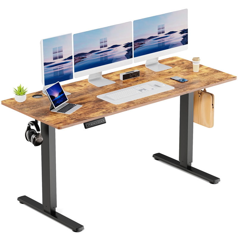 Electric Standing Desk, Height Adjustable Desk, 63 X 24 Inches Ergonomic Stand u8