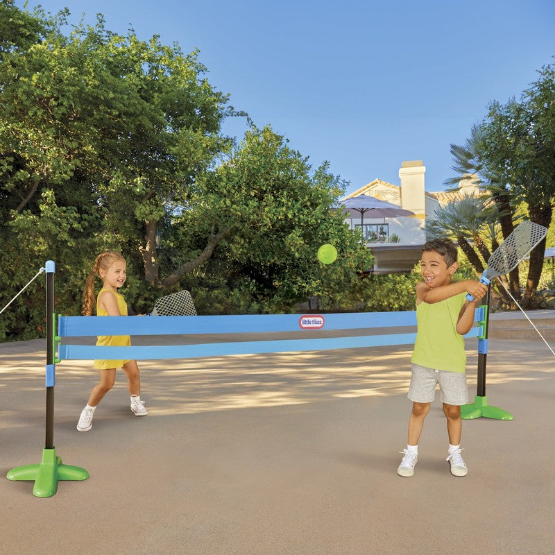 Totsports Pickleball Set, Includes 2 Paddles, 2 Balls, & Net, Ages 3+, Blue3