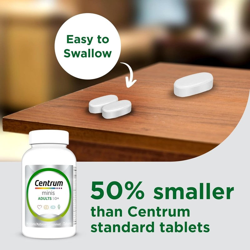 Minis Silver Multivitamin 50+ for Memory & Cognition - 320 Gluten-Free Tablets3