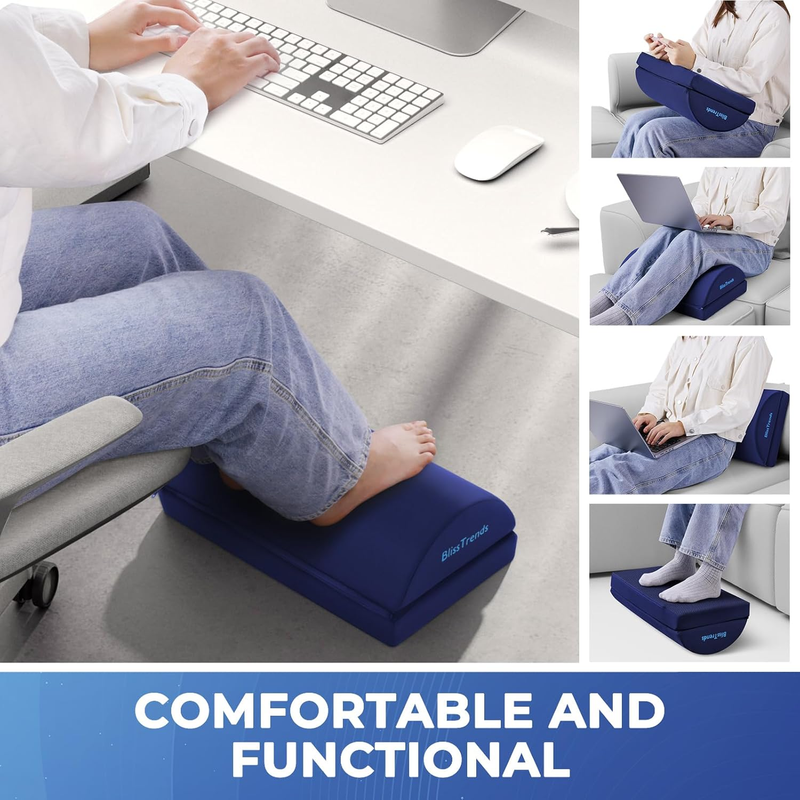 Under Desk Foot Rest Adjustable Height for Office Home Relieves Back Knee Pain5